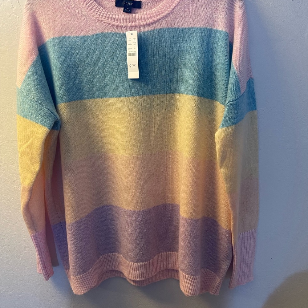 Jcrew pastel stripe sweater